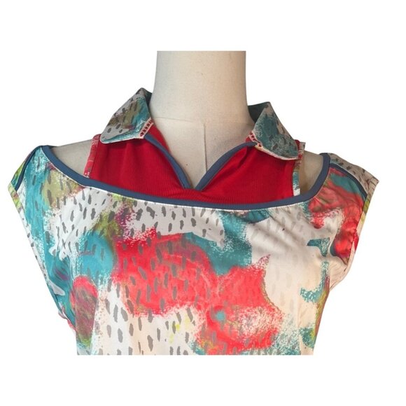 2/$30 NWT SwingDish Medium Sleeveless Golf Shirt UV Protection Breathable - Picture 11 of 16